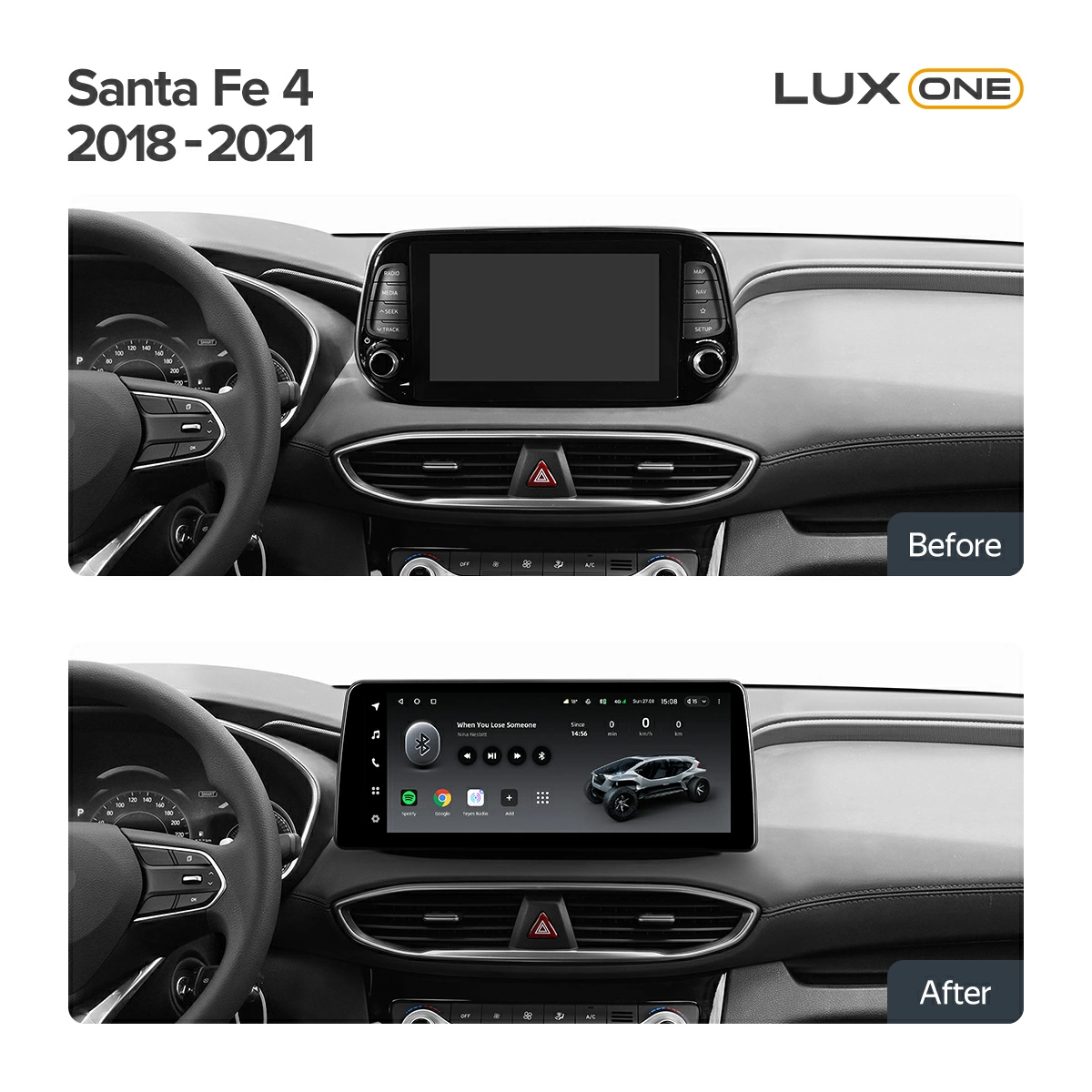 Navigatie Auto Teyes Lux One 360° Hyundai Santa Fe 4 2018-2020 6+128GB 12.3" IPS Octa-core 2Ghz, Android 4G Bluetooth 5.1 DSP [3]
