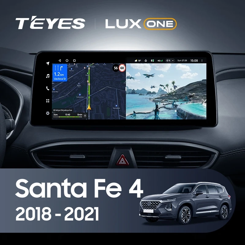Navigatie Auto Teyes Lux One 360° Hyundai Santa Fe 4 2018-2020 6+128GB 12.3" IPS Octa-core 2Ghz, Android 4G Bluetooth 5.1 DSP [2]