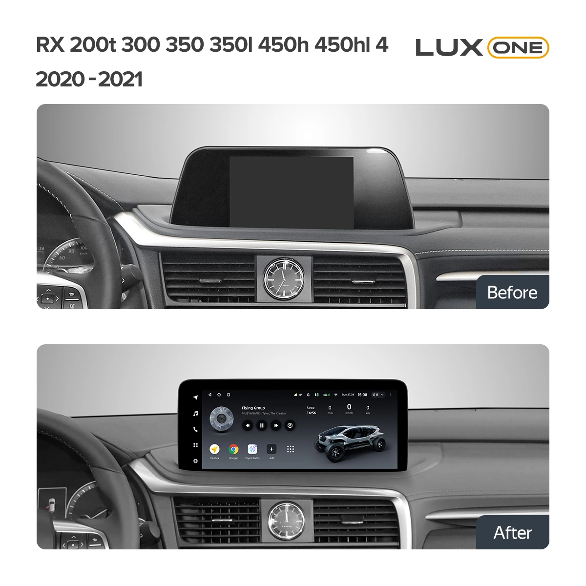 Navigatie Auto Teyes Lux One 360° Lexus RX 2020-2021 6+128GB 12.3" IPS Octa-core 2Ghz, Android 4G Bluetooth 5.1 DSP [2]