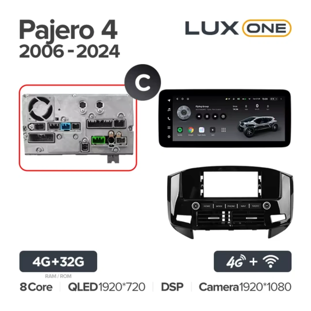 Navigatie Auto Teyes Lux One 360° Mitsubishi Pajero 4 V80 2006-2021 6+128GB 12.3" IPS Octa-core 2Ghz, Android 4G Bluetooth 5.1 DSP [9]