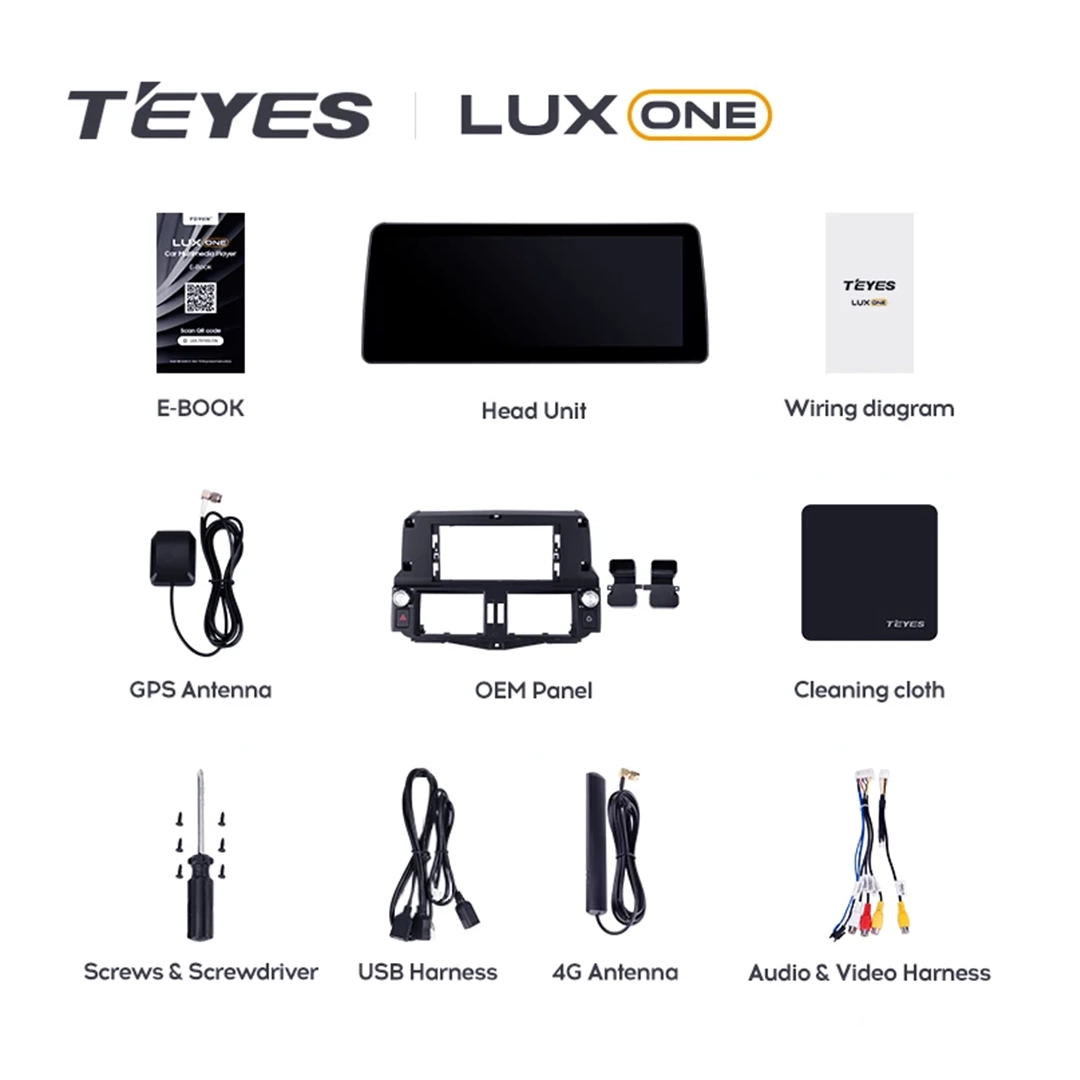 Navigatie Auto Teyes Lux One 360° Toyota Lux One Toyota Land Cruiser Prado 150 2009-2013 6+128GB 12.3" IPS Octa-core 2Ghz, Android 4G Bluetooth 5.1 DSP [8]
