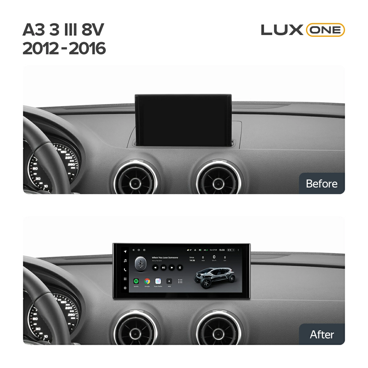 Navigatie Auto Teyes Lux One Audi A3 8V 2013-2020 6+128GB 12.3" IPS Octa-Core 2.0 GHz Android 4G DSP Bluetooth 5.1 [3]