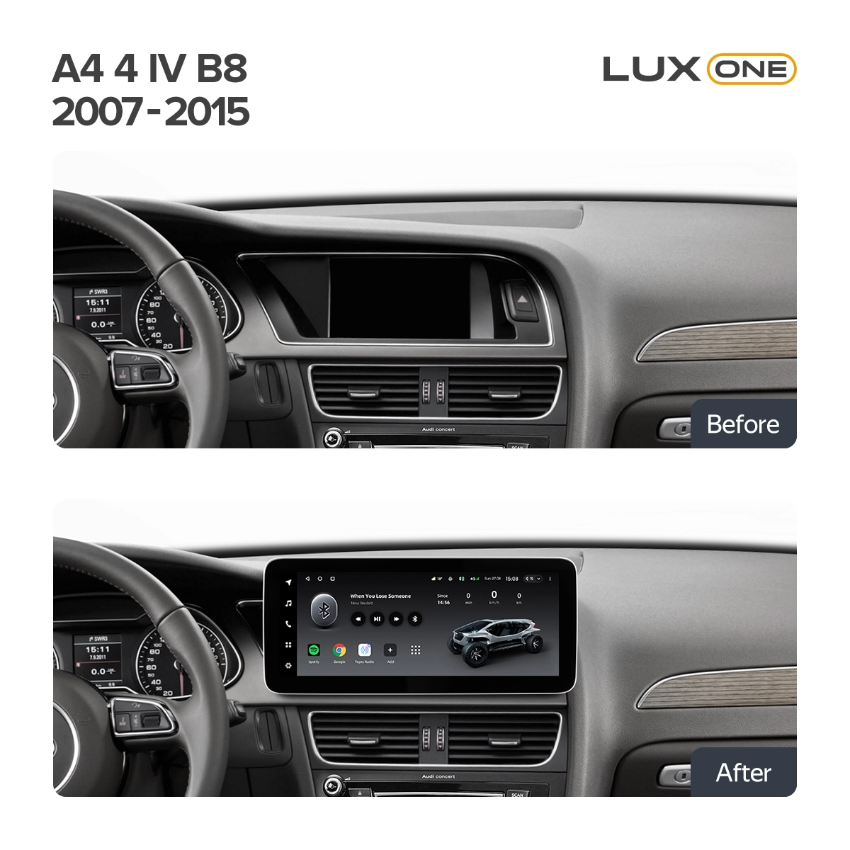 Navigatie auto Teyes Lux One Audi A4 B8 2007-2015 6+128G 12.3” IPS Octa-Core 2.0 GHz Android 4G DSP Bluetooth 5.1 [2]