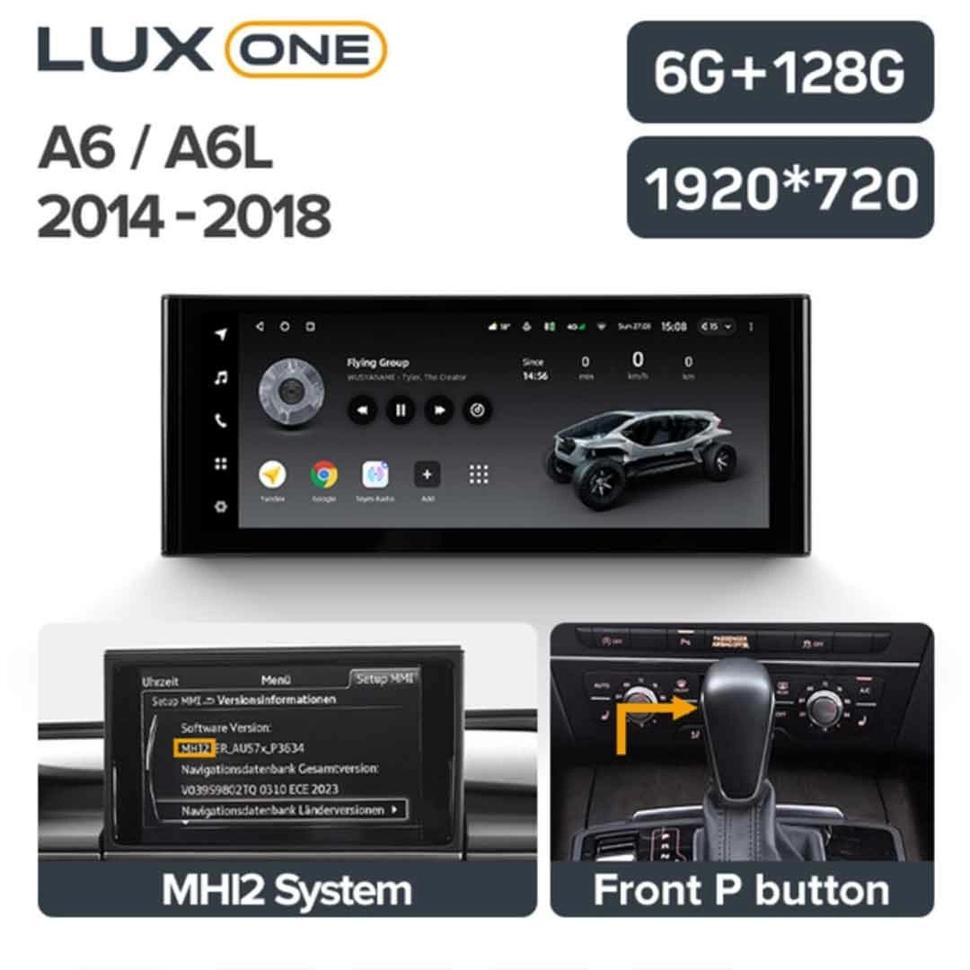Navigatie Auto Teyes Lux One Audi A6 C7 2014-2018 6+128GB 12.3" IPS Octa-Core 2.0 GHz Android 4G DSP Bluetooth 5.1 [2]