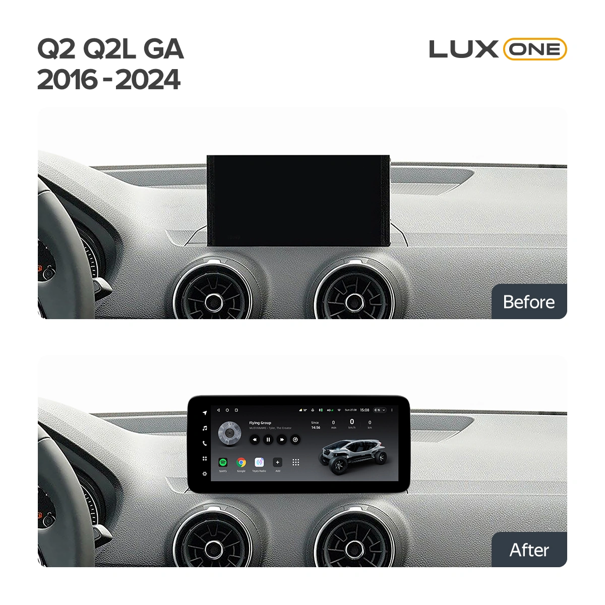 Navigatie Auto Teyes Lux One Audi Q2 2017-2023 6+128GB 12.3" IPS Octa-core 2Ghz, Android 4G Bluetooth 5.1 DSP [3]