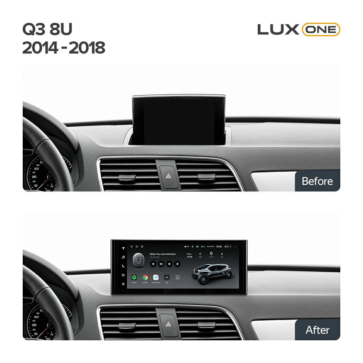 Navigatie Auto Teyes Lux One Audi Q3 8U 2011-2018 6+128GB 12.3" IPS Octa-Core 2.0 GHz Android 4G DSP Bluetooth 5.1 [2]