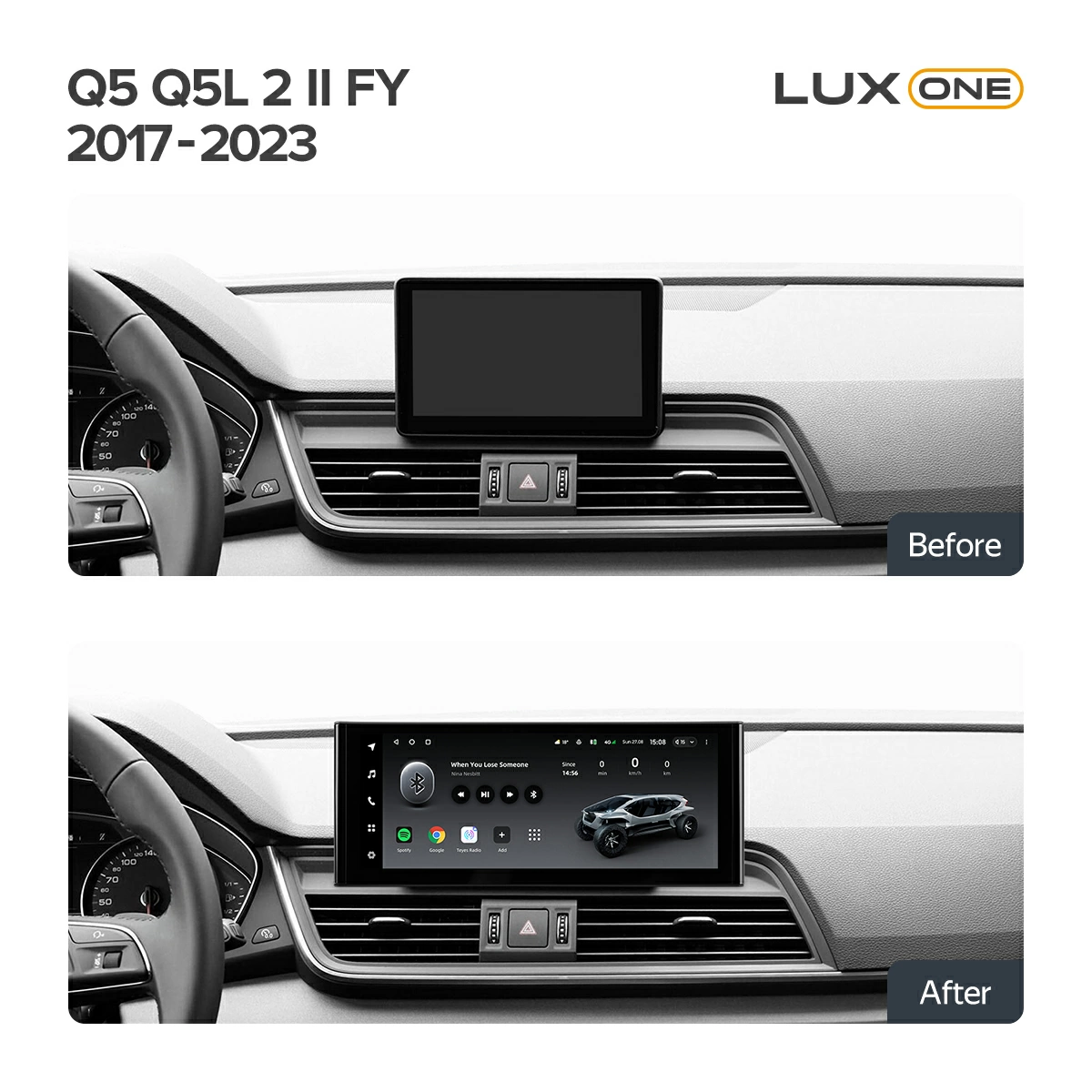 Navigatie Auto Teyes Lux One Audi Q5 80A 2018-2023 6+128GB 12.3" IPS Octa-Core 2.0 GHz Android 4G DSP Bluetooth 5.1 [3]