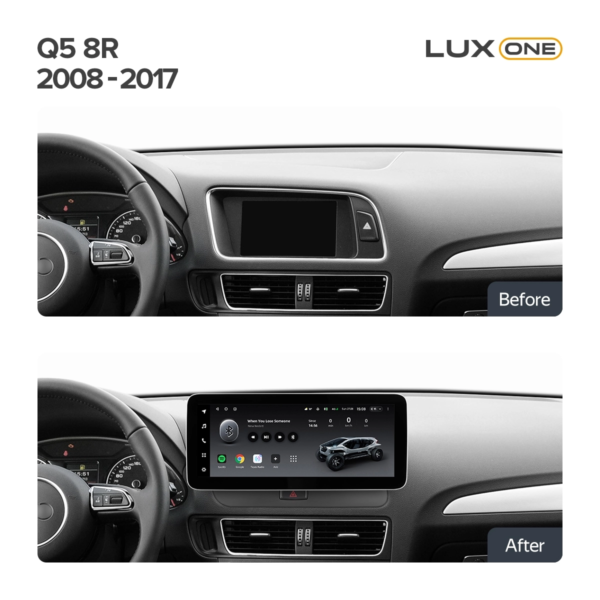 Navigatie auto Teyes Lux One Audi Q5 8R 2008-2017 6+128G 12.3” IPS Octa-Core 2.0 GHz Android 4G DSP Bluetooth 5.1 [2]