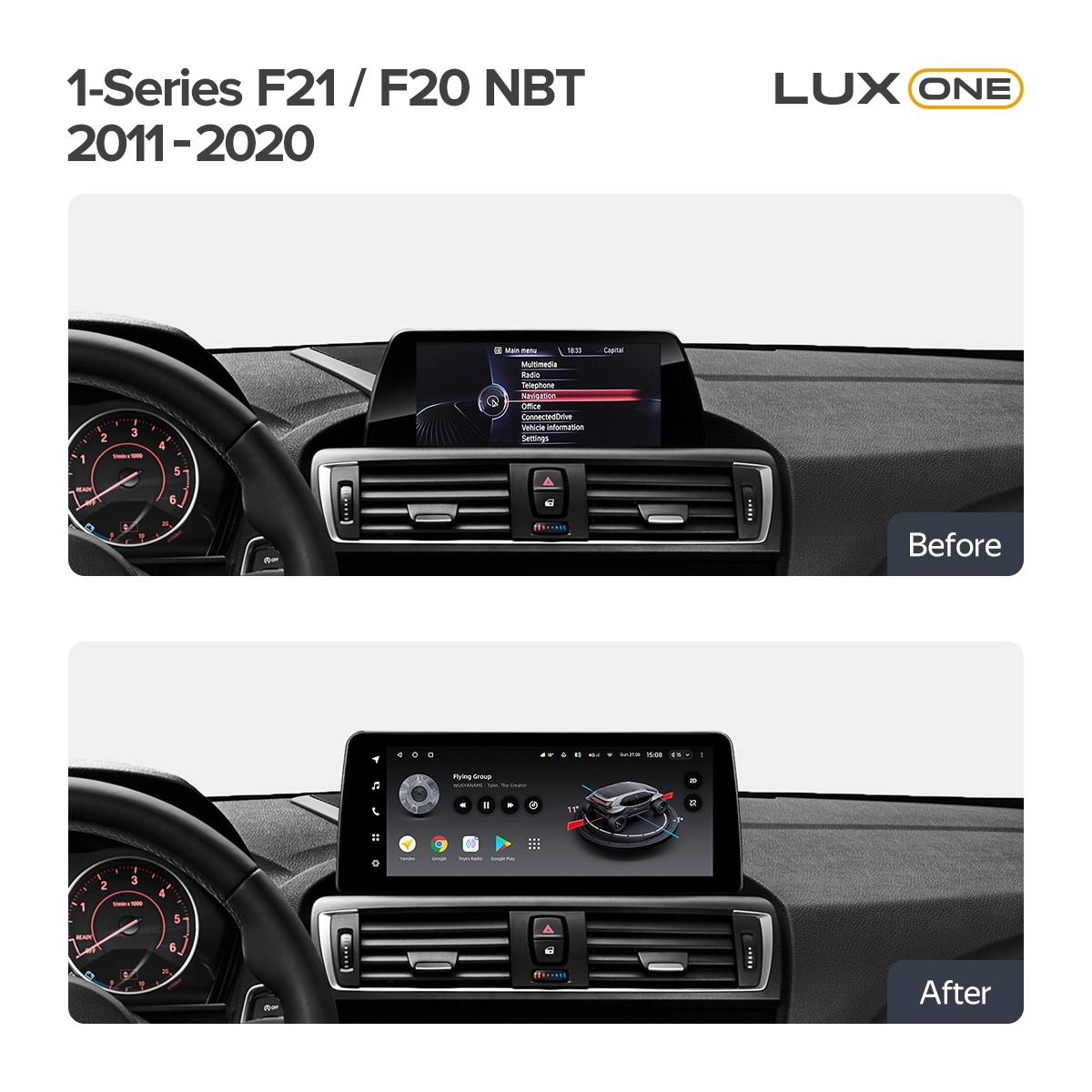 Navigatie auto Teyes Lux One BMW Seria 1 F20 2011-2020 NBT 6+128G 12.3” IPS Octa-Core 2.0 GHz Android 4G DSP Bluetooth 5.1 [2]