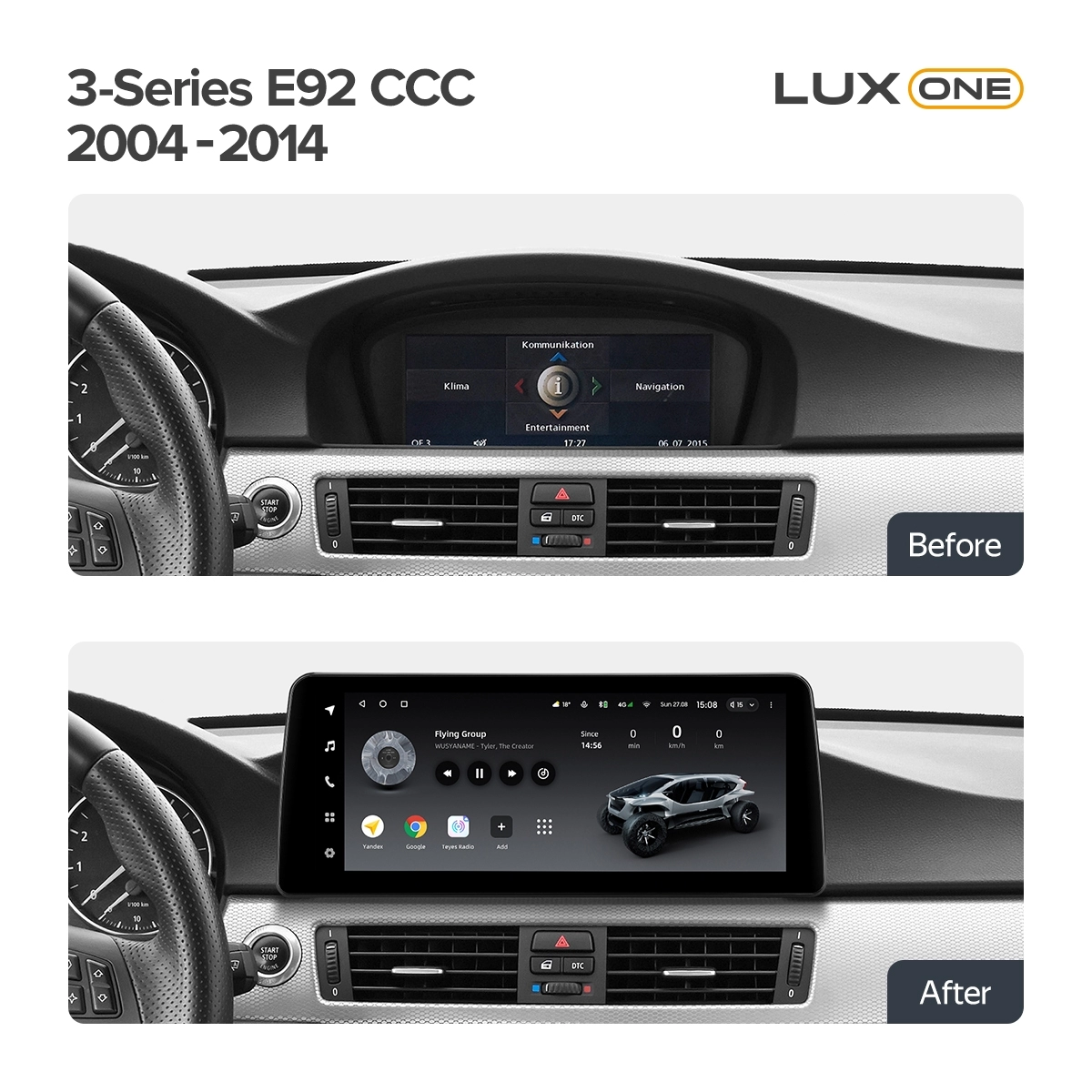 Navigatie auto Teyes Lux One BMW Seria 3 E92 2005-2013 CCC 6+128GB 12.3” IPS Octa-Core 2.0 GHz Android 4G DSP Bluetooth 5.1 [2]