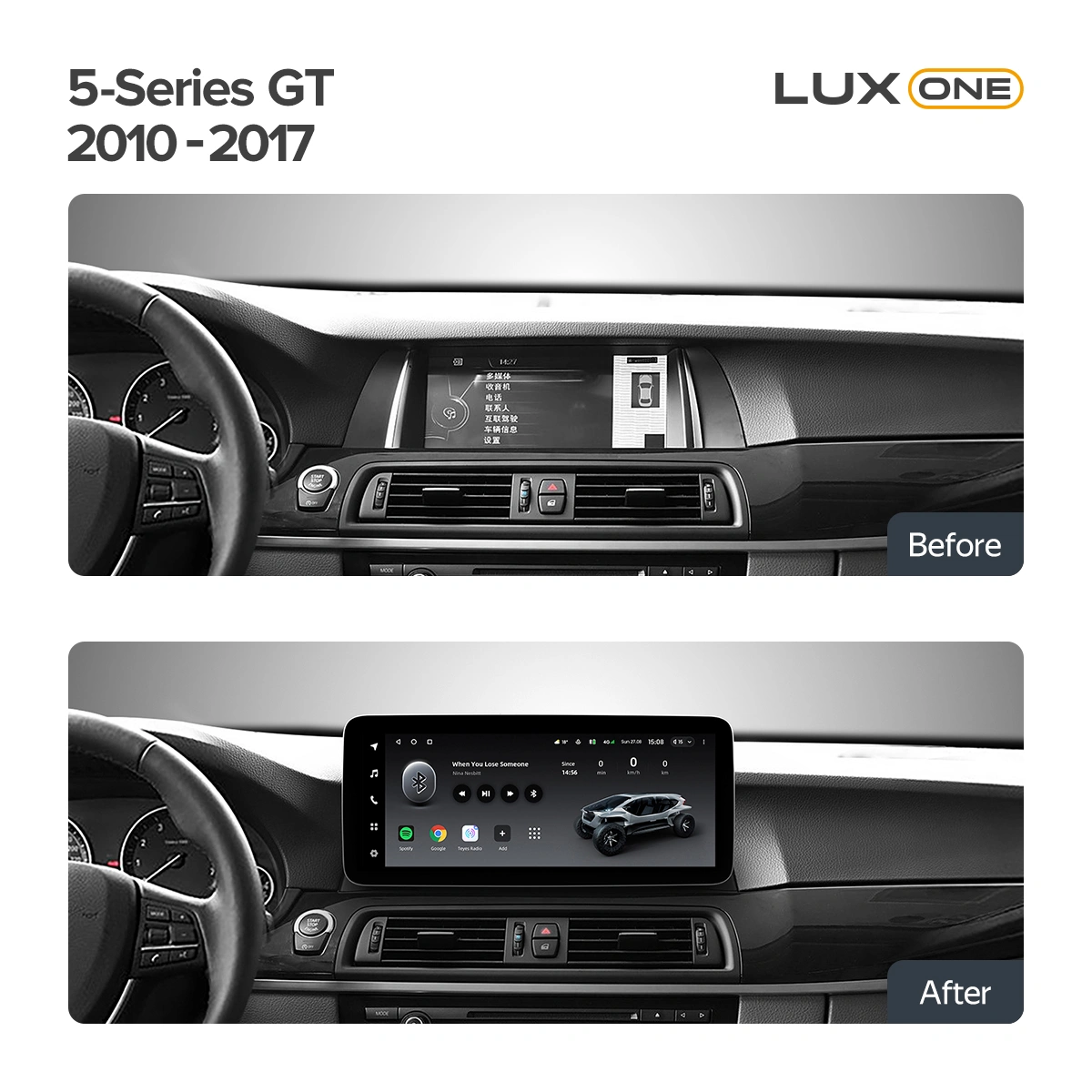 Navigatie Auto Teyes Lux One BMW Seria 5 F07 2010-2016 NBT 6+128GB 12.3" IPS Octa-core 2Ghz, Android 4G Bluetooth 5.1 DSP [3]