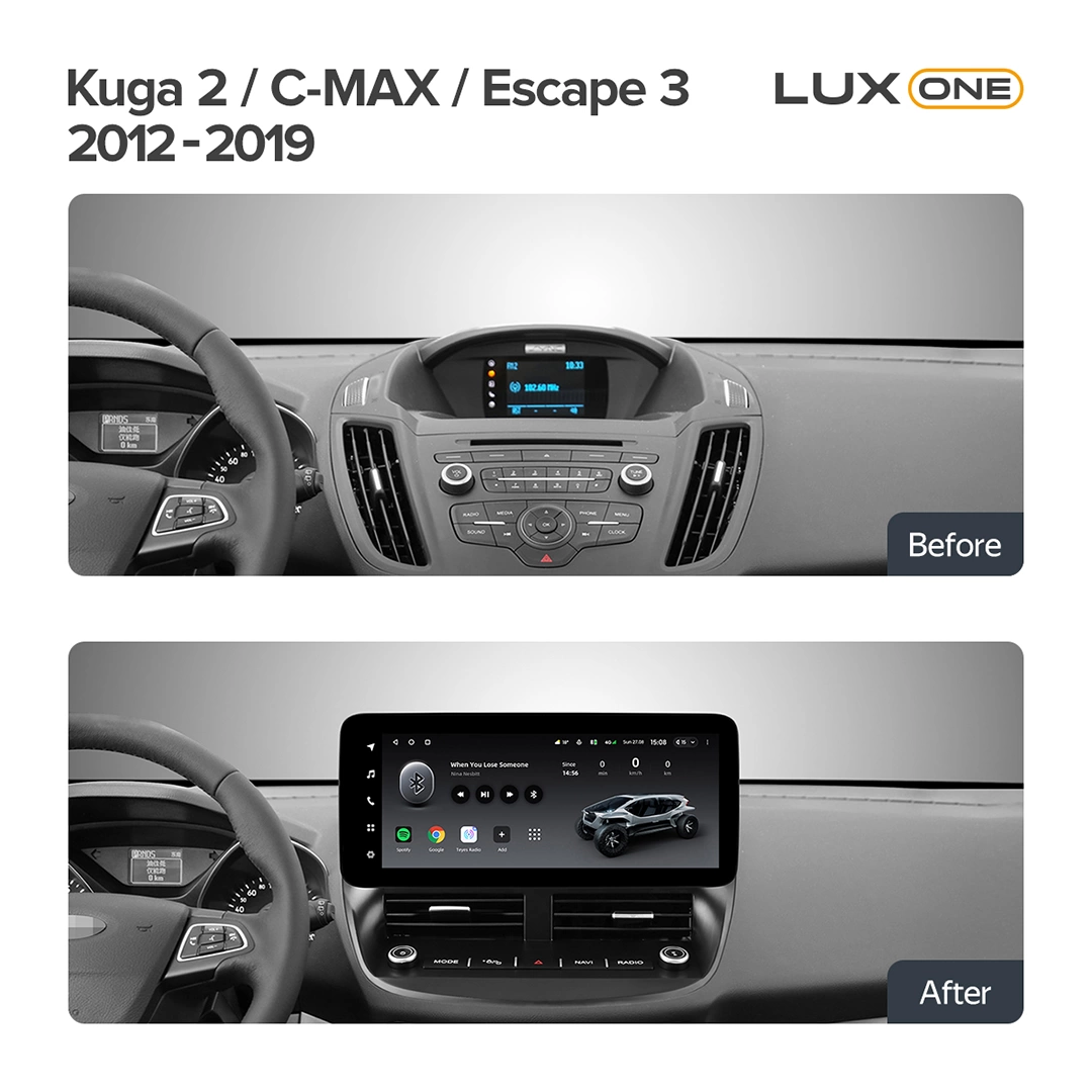 Navigatie Auto Teyes Lux One Ford Kuga 2013-2019 4+32GB 12.3" IPS Octa-core 2Ghz, Android 4G Bluetooth 5.1 DSP [2]