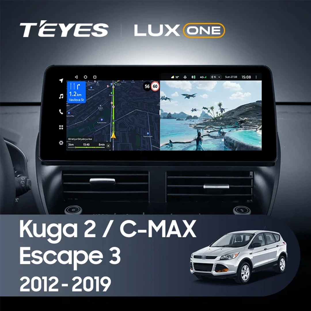 Navigatie Auto Teyes Lux One Ford Kuga 2013-2019 4+32GB 12.3" IPS Octa-core 2Ghz, Android 4G Bluetooth 5.1 DSP [1]