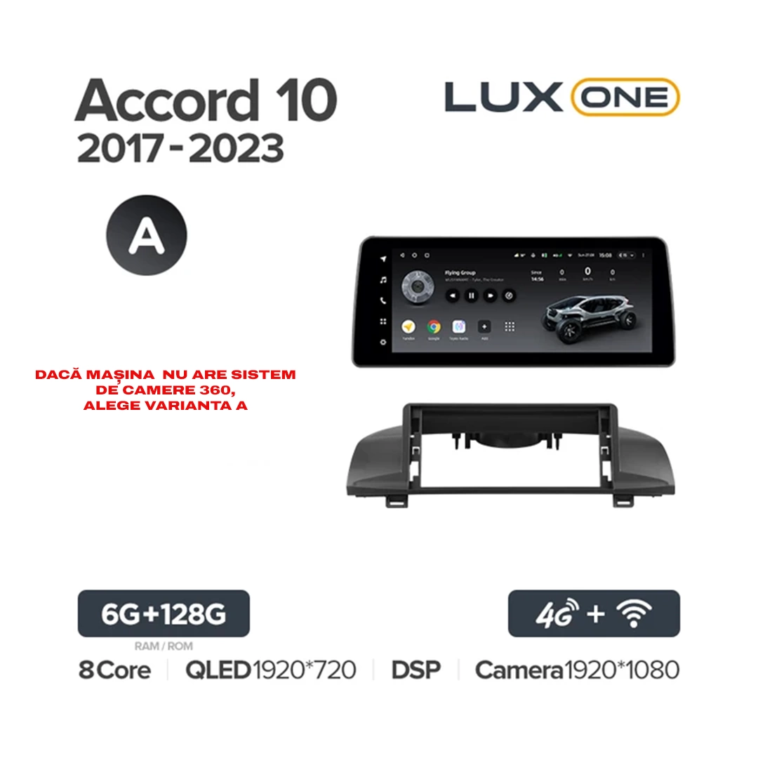 Navigatie Auto Teyes Lux One Honda Accord 10 2018-2022 4+32GB 12.3" IPS Octa-core 2Ghz, Android 4G Bluetooth 5.1 DSP [6]