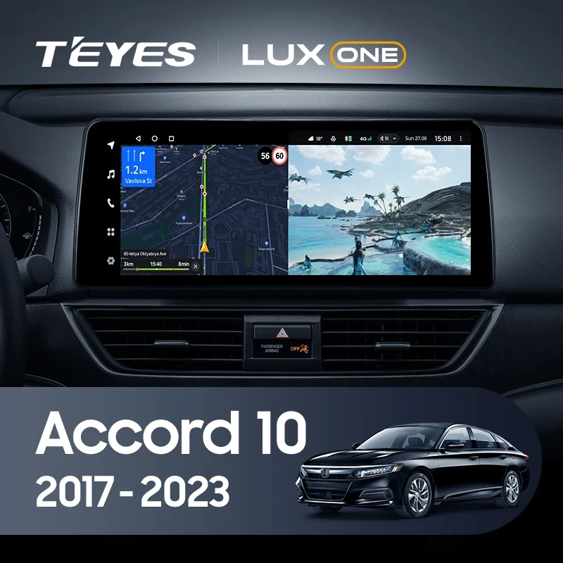 Navigatie Auto Teyes Lux One Honda Accord 10 2018-2022 4+32GB 12.3" IPS Octa-core 2Ghz, Android 4G Bluetooth 5.1 DSP [2]