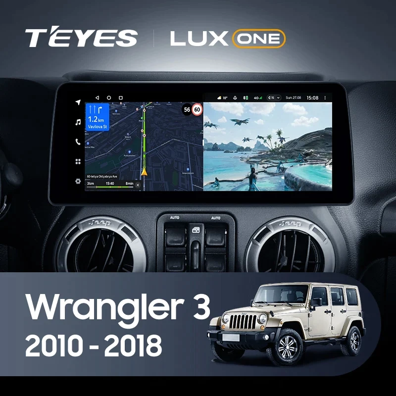 Navigatie Auto Teyes Lux One Jeep Wrangler 3 2010-2018 4+32GB 12.3" IPS Octa-core 2Ghz, Android 4G Bluetooth 5.1 DSP [2]