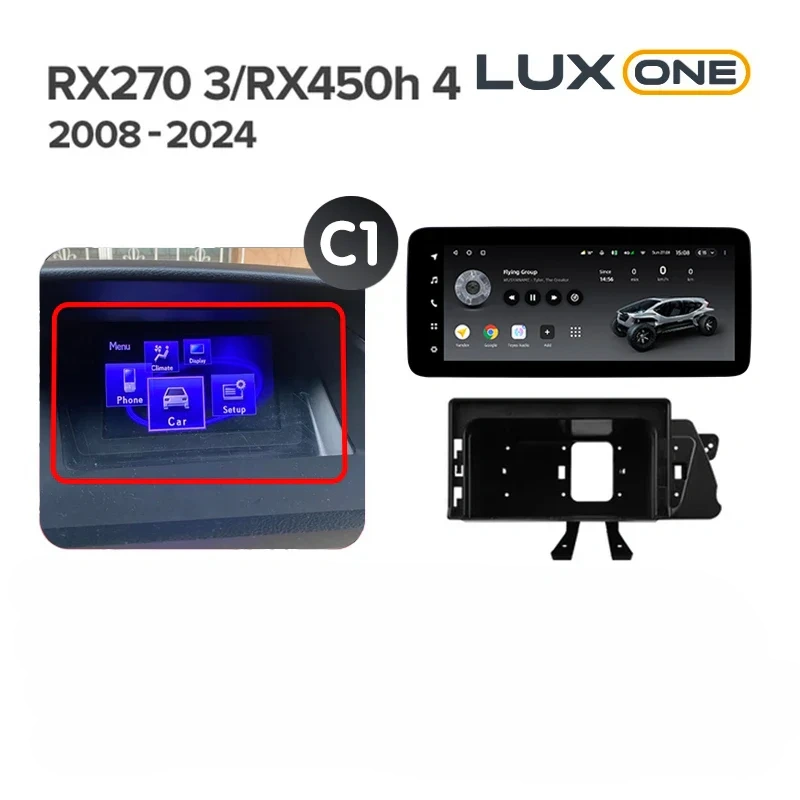 Navigatie Auto Teyes Lux One Lexus RX 2015-2022 4+32GB 12.3" IPS Octa-core 2Ghz, Android 4G Bluetooth 5.1 DSP [7]