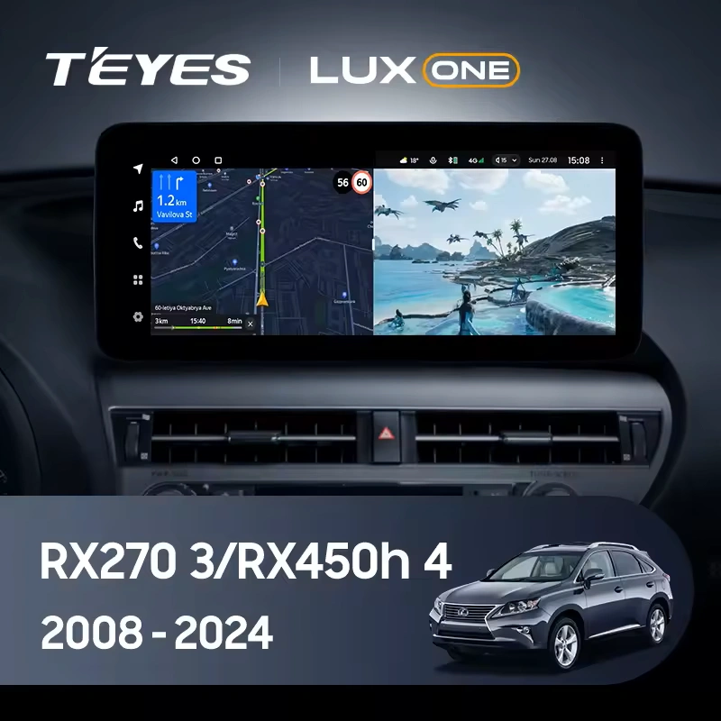 Navigatie Auto Teyes Lux One Lexus RX 2015-2022 4+32GB 12.3" IPS Octa-core 2Ghz, Android 4G Bluetooth 5.1 DSP [2]