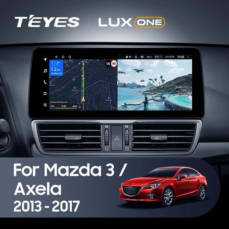 Navigatie Auto Teyes Lux One Mazda 3 III 2014-2018 4+32GB 12.3" IPS Octa-core 2Ghz, Android 4G Bluetooth 5.1 DSP [2]