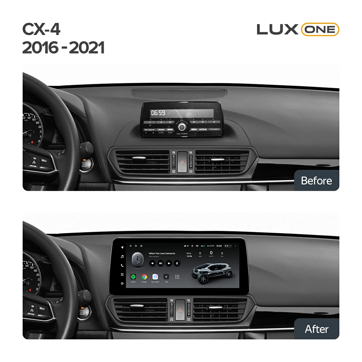 Navigatie Auto Teyes Lux One Mazda CX-4 2016-2020 4+32GB 12.3" IPS Octa-core 2Ghz, Android 4G Bluetooth 5.1 DSP [3]