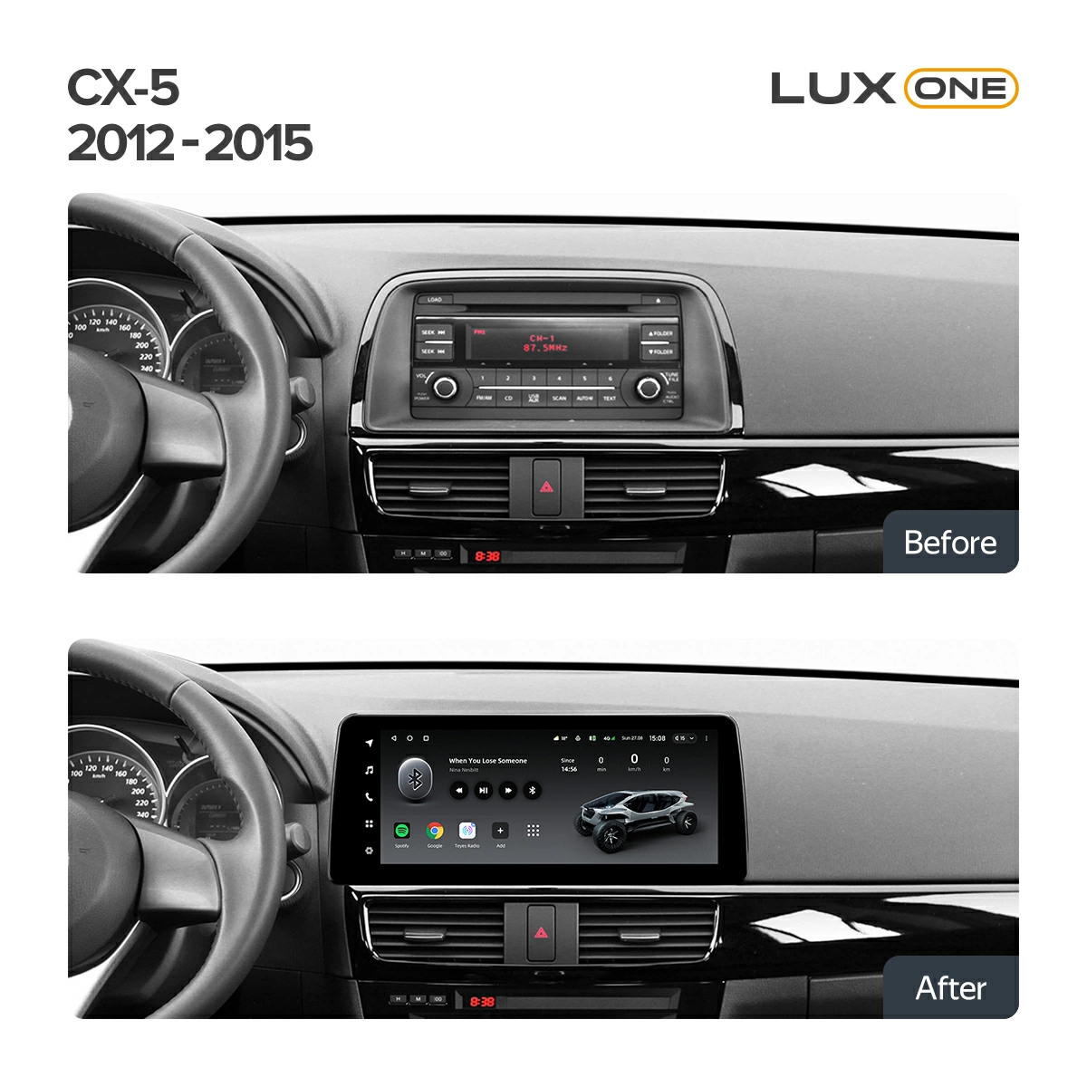 Navigatie Auto Teyes Lux One Mazda CX-5 2012-2015 4+32GB 12.3" IPS Octa-core 2Ghz, Android 4G Bluetooth 5.1 DSP [3]