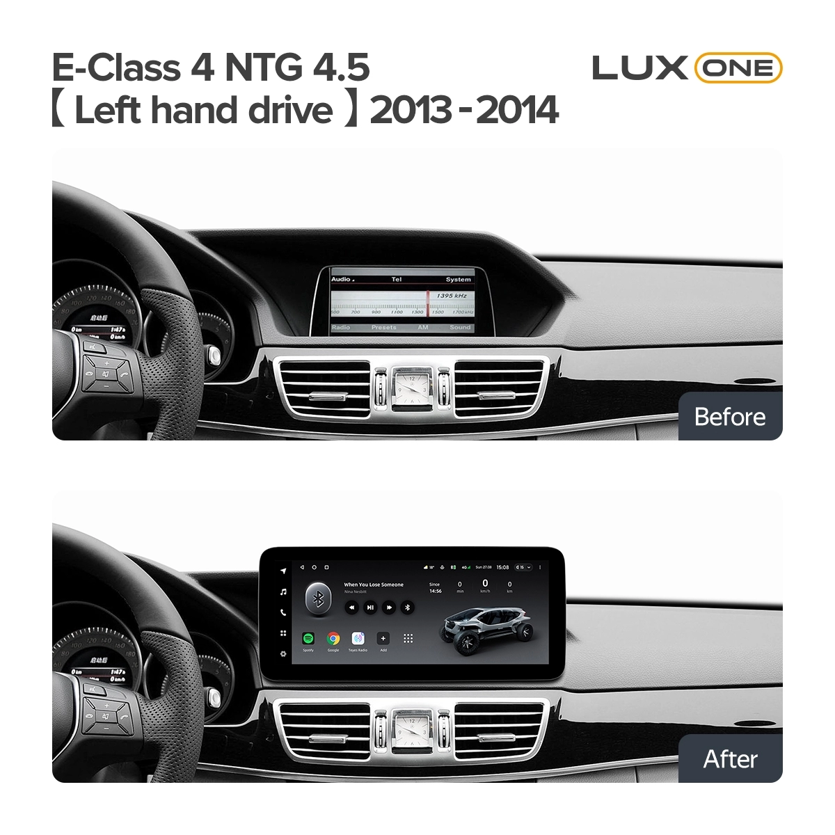 Navigatie auto Teyes Lux One Mercedes-Benz E Class W212 2013-2014 NTG 4.5 6+128GB 12.3” IPS Octa-Core 2.0 GHz Android 4G DSP Bluetooth 5.1 [2]