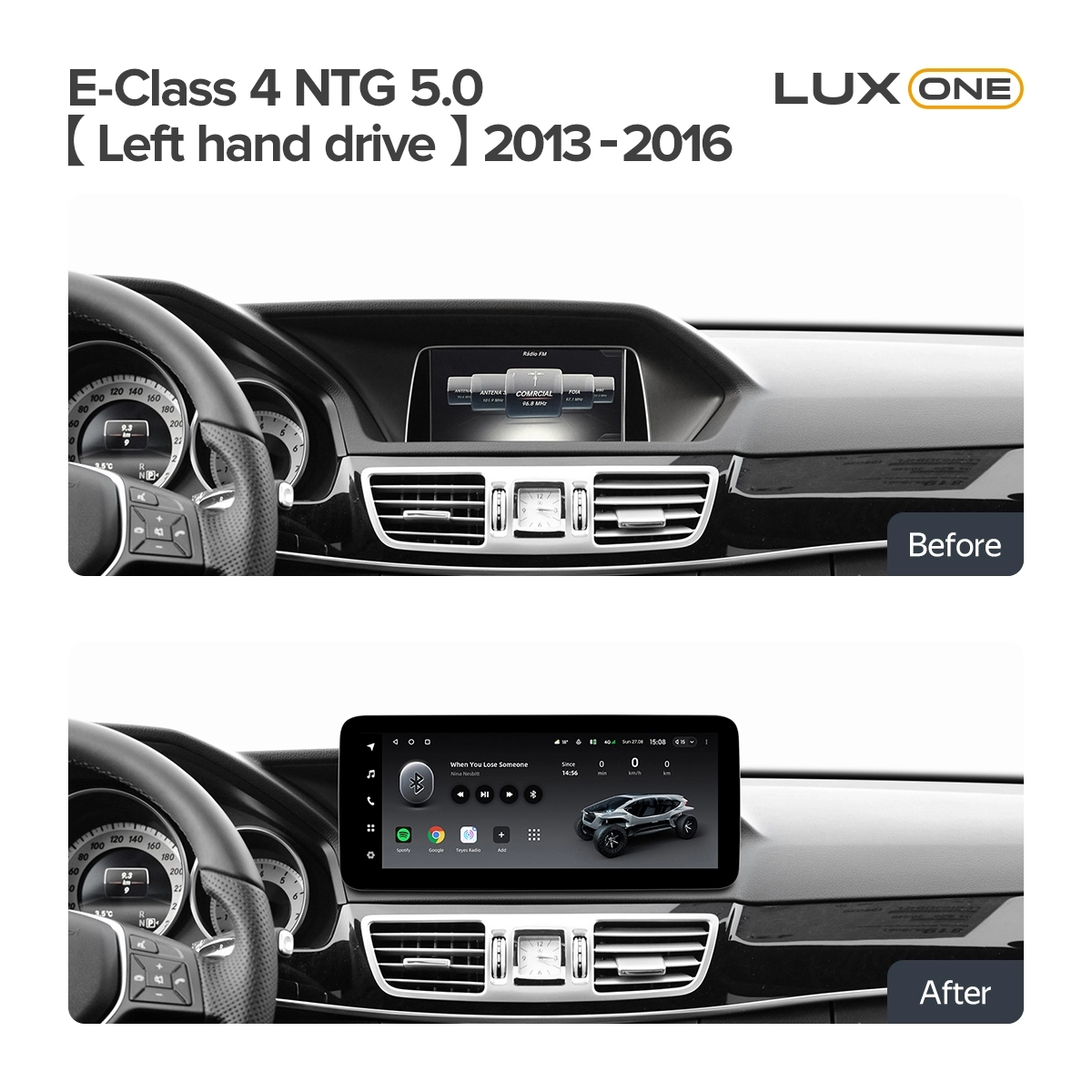 Navigatie auto Teyes Lux One Mercedes-Benz E Class W212 2013-2016 NTG 5.0 6+128GB 12.3” IPS Octa-Core 2.0 GHz Android 4G DSP Bluetooth 5.1 [2]