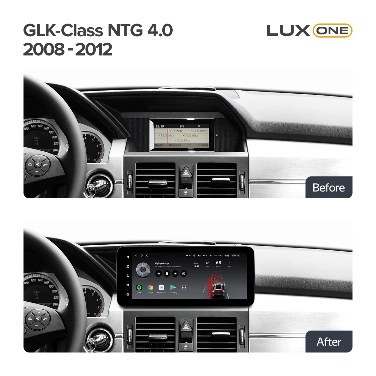 Navigatie auto Teyes Lux One Mercedes-Benz GLK X204 2008-2012 NTG 4.0 6+128GB 12.3” IPS Octa-Core 2.0 GHz Android 4G DSP Bluetooth 5.1 [2]