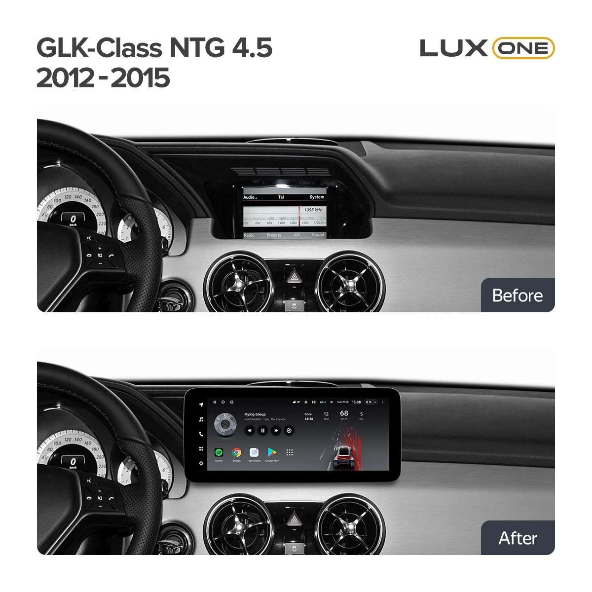 Navigatie auto Teyes Lux One Mercedes-Benz GLK X204 2012-2015 NTG 4.5 6+128GB 12.3” IPS Octa-Core 2.0 GHz Android 4G DSP Bluetooth 5.1 [2]