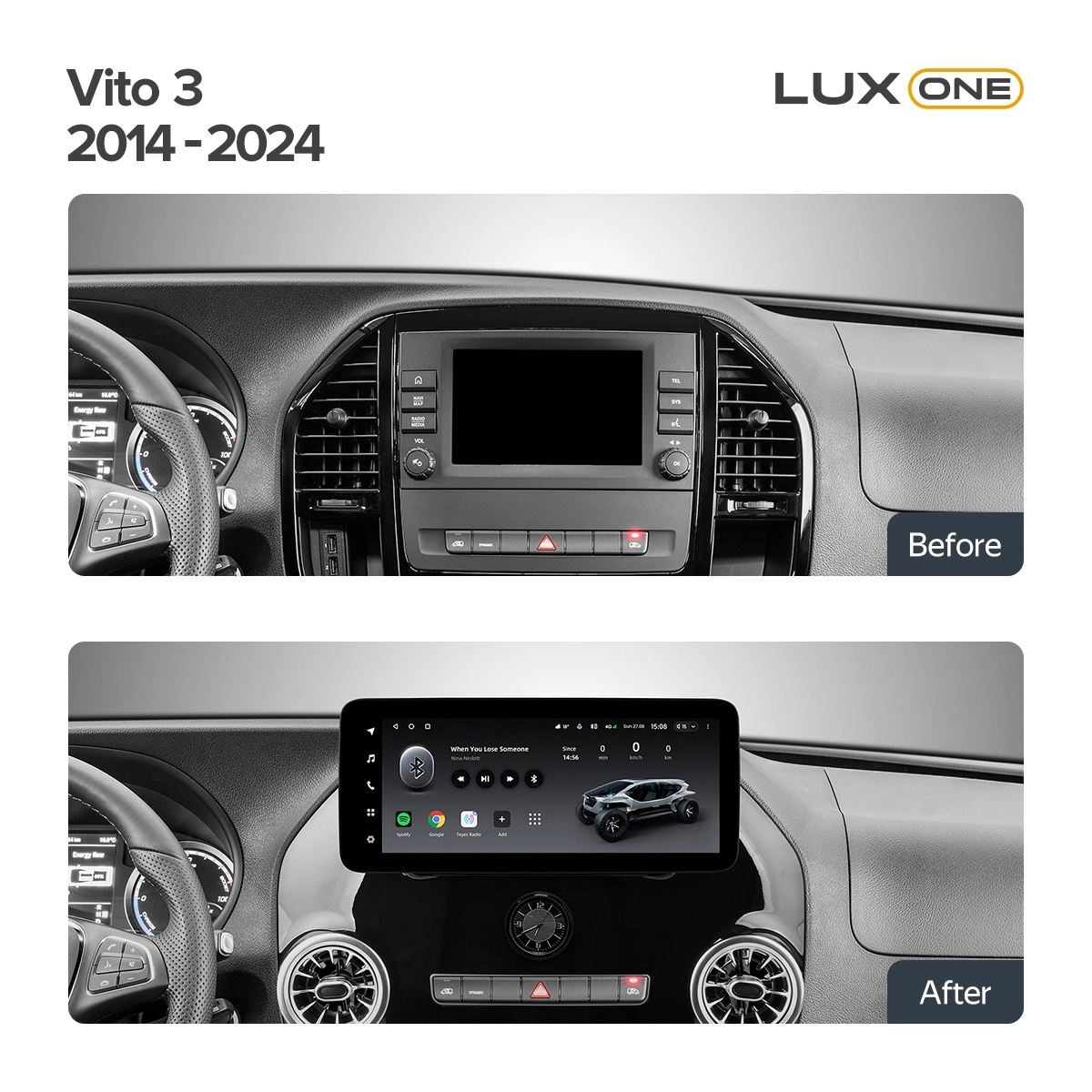 Navigatie Auto Teyes Lux One Mercedes-Benz Vito 3 2014-2023 6+128GB 12.3" IPS Octa-core 2Ghz, Android 4G Bluetooth 5.1 DSP [2]