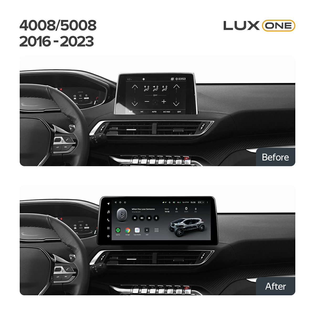 Navigatie Auto Teyes Lux One Peugeot 5008 2017-2023 4+32GB 12.3" IPS Octa-core 2Ghz, Android 4G Bluetooth 5.1 DSP [3]