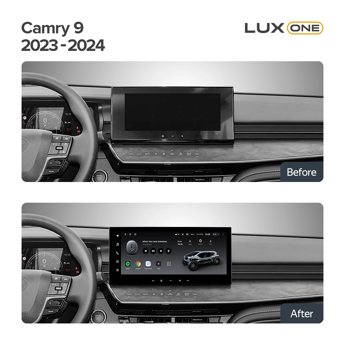 Navigatie Auto Teyes Lux One Toyota Camry 9 2023-2024 6+128GB 12.3" IPS Octa-core 2Ghz, Android 4G Bluetooth 5.1 DSP [3]