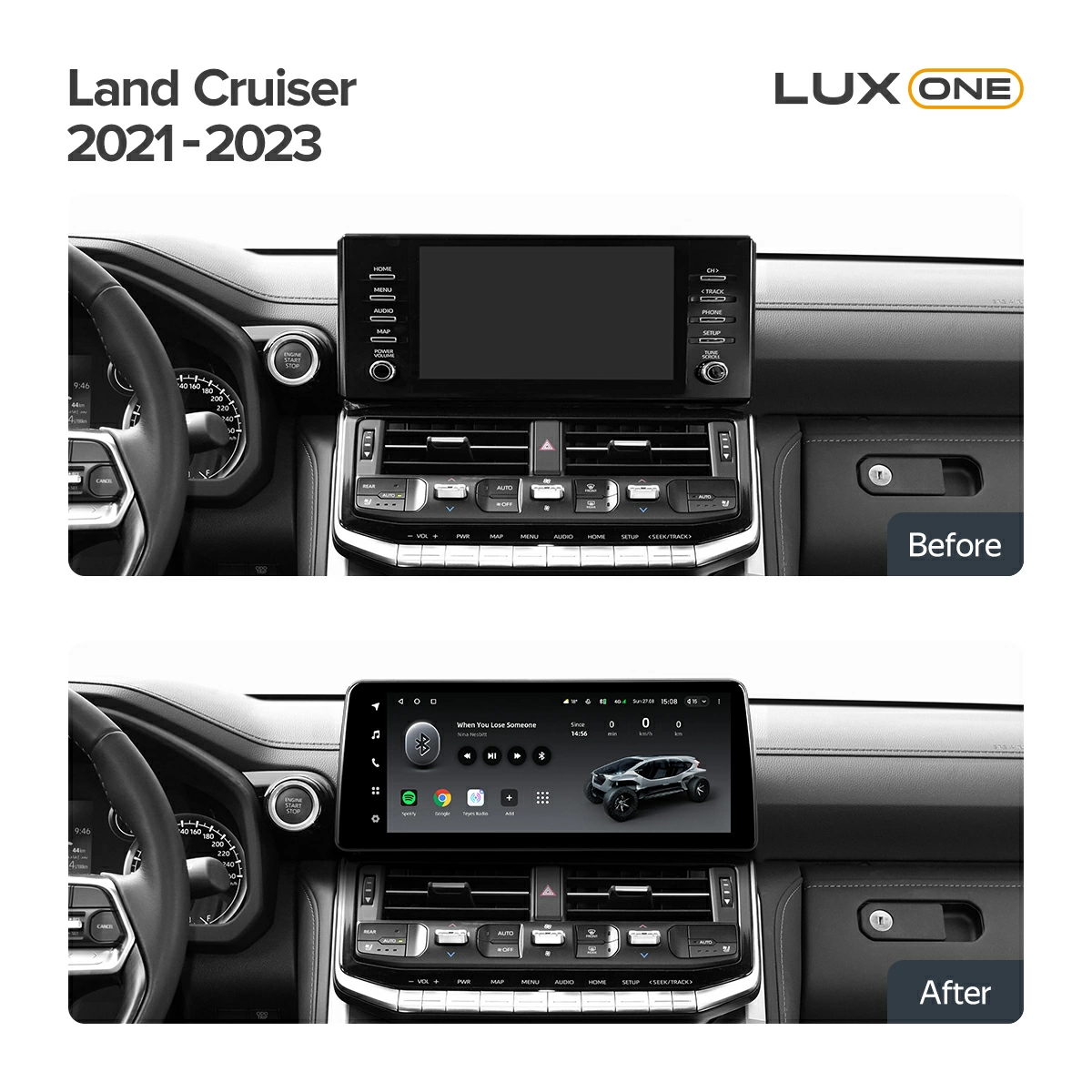 Navigatie Auto Teyes Lux One Toyota Land Cruiser J300 2021-2023 4+32GB 12.3" IPS Octa-core 2Ghz, Android 4G Bluetooth 5.1 DSP [3]