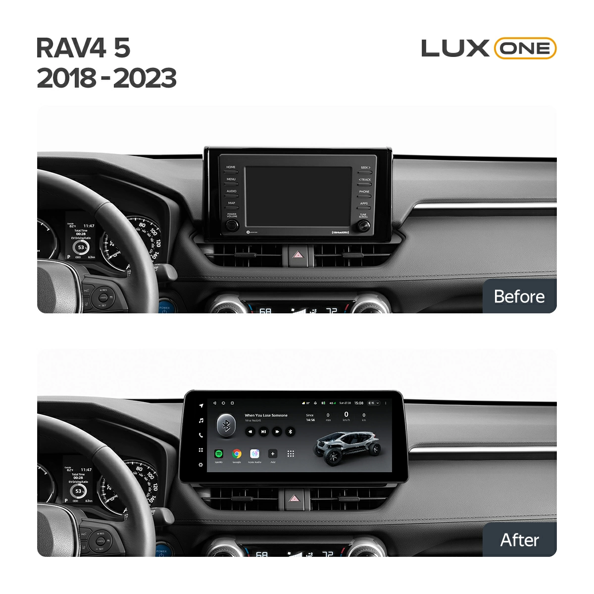 Navigatie Auto Teyes Lux One Toyota RAV4 XA50 2019-2023 4+32GB 12.3" IPS Octa-core 2Ghz, Android 4G Bluetooth 5.1 DSP [3]