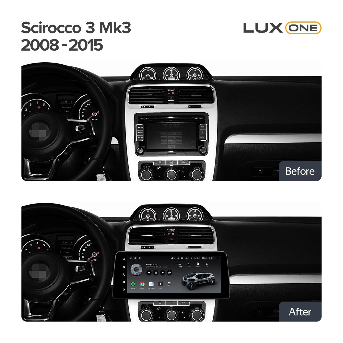Navigatie Auto Teyes Lux One Volkswagen Scirocco 2008-2017 4+32GB 12.3" IPS Octa-core 2Ghz, Android 4G Bluetooth 5.1 DSP [3]