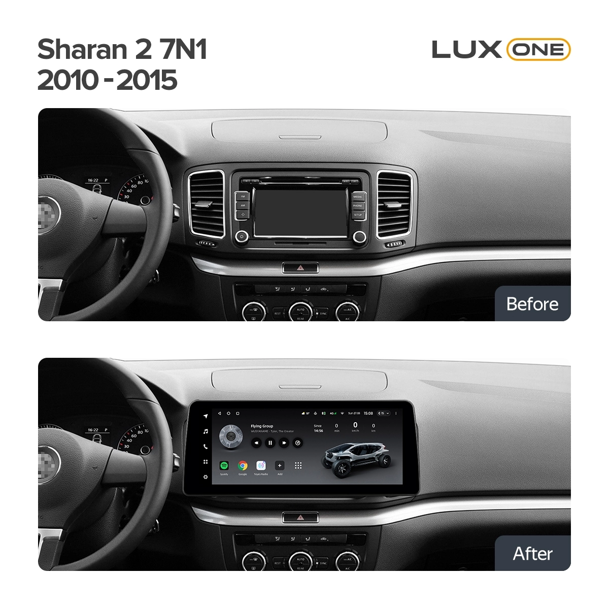 Navigatie Auto Teyes Lux One Volkswagen Sharan 2 2010-2022 4+32GB 12.3" IPS Octa-core 2Ghz, Android 4G Bluetooth 5.1 DSP [3]