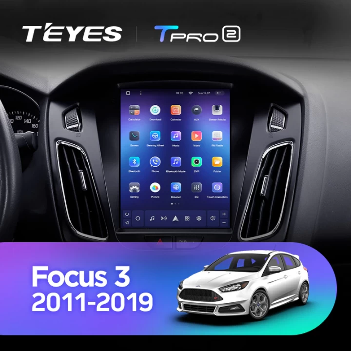 Navigatie Auto Teyes Tip Tesla TPRO 2 Ford Focus 3 2010-2018 4+64GB 9.7" QLED Octa-core 1.8Ghz Android 4G Bluetooth 5.1 DSP [2]