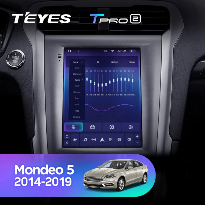 Navigatie Auto Teyes Tip Tesla TPRO 2 Ford Mondeo 4 2014-2022 4+64GB 9.7" QLED Octa-core 1.8Ghz Android 4G Bluetooth 5.1 DSP [4]