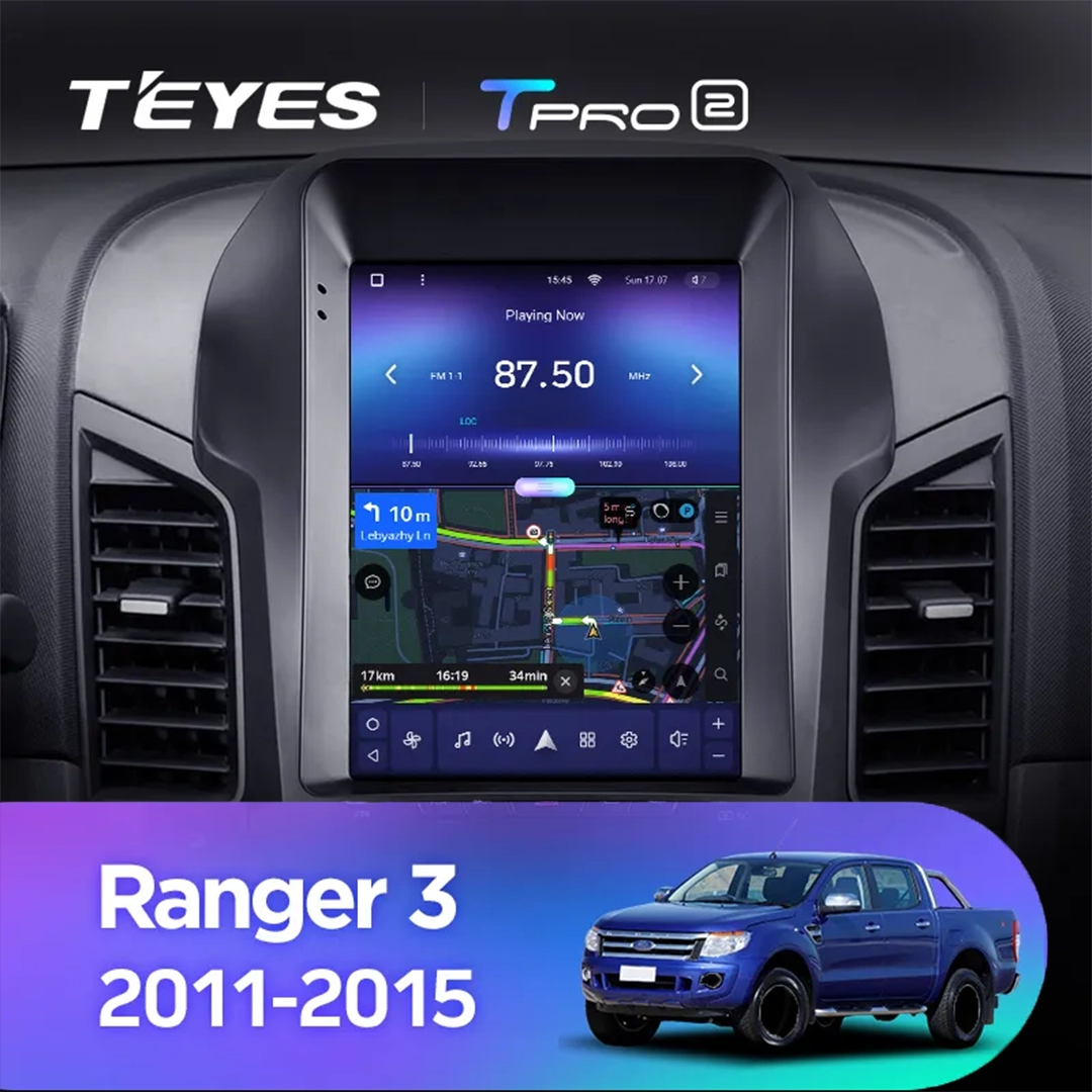 Navigatie Auto Teyes Tip Tesla TPRO 2 Ford Ranger 3 2011-2018 4+64GB 9.7" QLED Octa-core 1.8Ghz Android 4G Bluetooth 5.1 DSP [5]