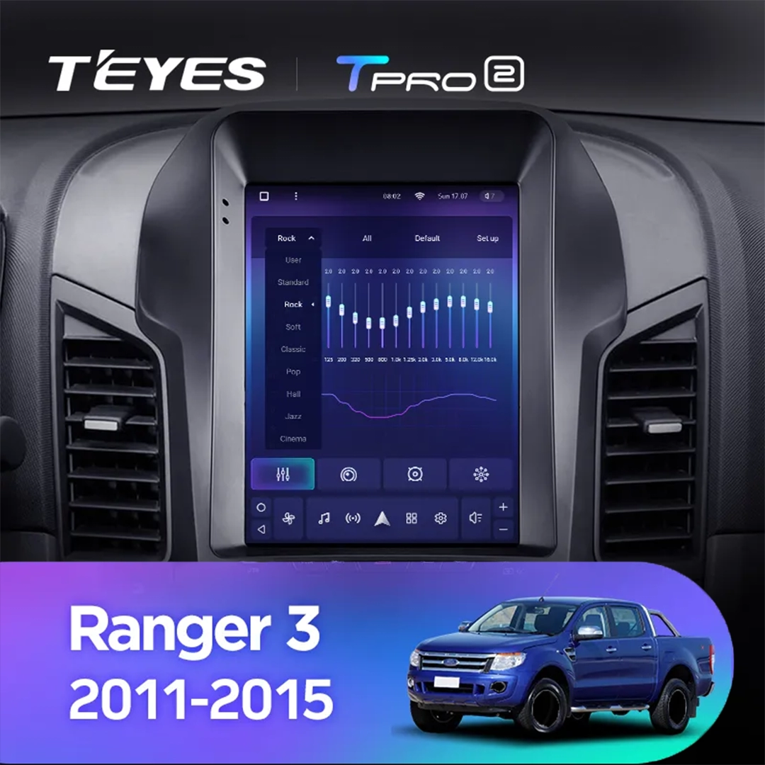 Navigatie Auto Teyes Tip Tesla TPRO 2 Ford Ranger 3 2011-2018 4+64GB 9.7" QLED Octa-core 1.8Ghz Android 4G Bluetooth 5.1 DSP [3]