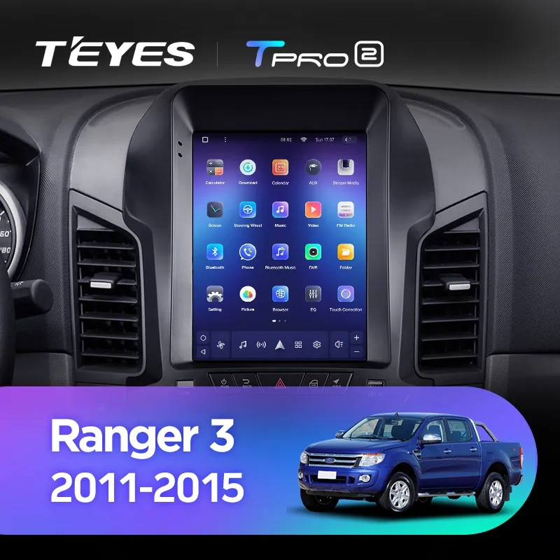 Navigatie Auto Teyes Tip Tesla TPRO 2 Ford Ranger 3 2011-2018 4+64GB 9.7" QLED Octa-core 1.8Ghz Android 4G Bluetooth 5.1 DSP [2]