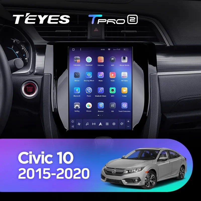 Navigatie Auto Teyes Tip Tesla TPRO 2 Honda Civic 10 2015-2020 3+32GB 9.7" QLED Octa-core 1.8Ghz, Android 4G Bluetooth 5.1 DSP [2]