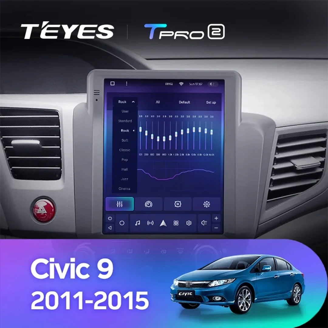Navigatie Auto Teyes Tip Tesla TPRO 2 Honda Civic 9 2011-2015 3+32GB 9.7" QLED Octa-core 1.8Ghz, Android 4G Bluetooth 5.1 DSP [4]