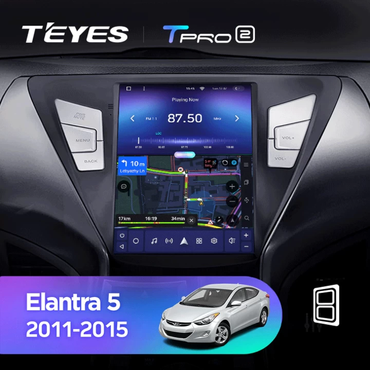 Navigatie Auto Teyes Tip Tesla TPRO 2 Hyundai Elantra 5 2010-2016 4+64GB 9.7" QLED Octa-core 1.8Ghz, Android 4G Bluetooth 5.1 DSP [5]