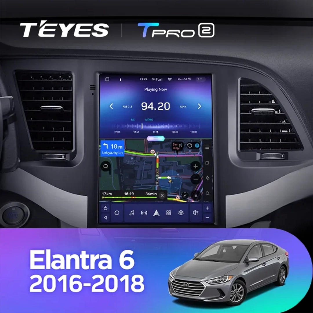 Navigatie Auto Teyes Tip Tesla TPRO 2 Hyundai Elantra 6 2015-2018 3+32GB 9.7" QLED Octa-core 1.8Ghz, Android 4G Bluetooth 5.1 DSP [3]