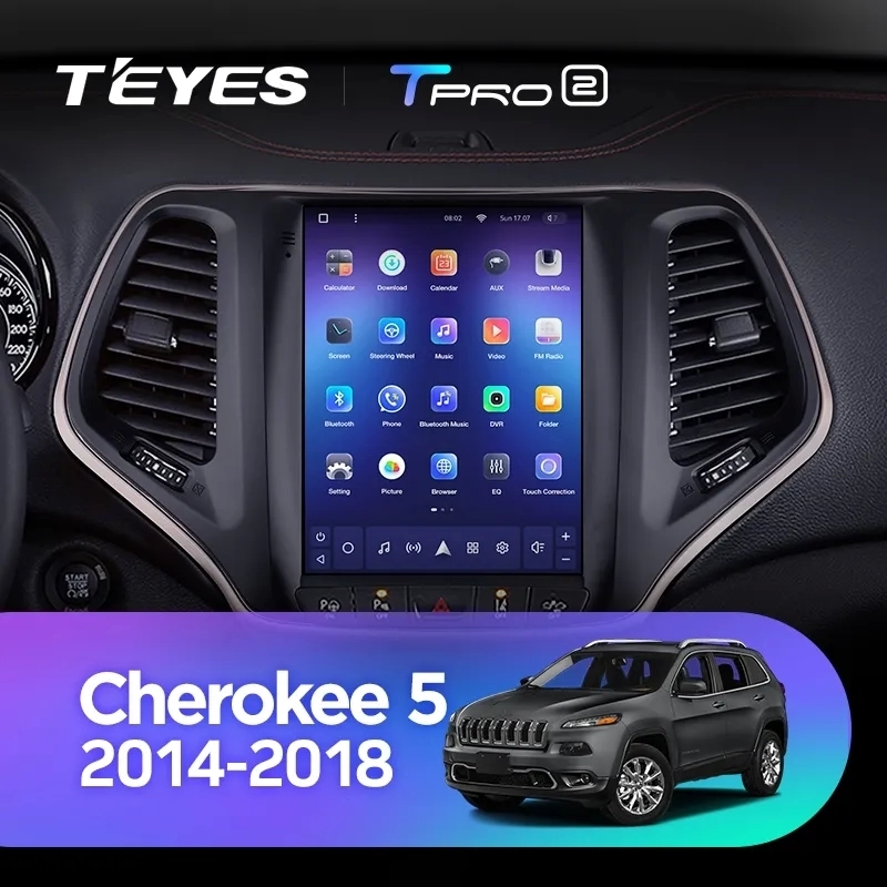 Navigatie Auto Teyes Tip Tesla TPRO 2 Jeep Cherokee 2013-2018 3+32GB 9.7" QLED Octa-core 1.8Ghz, Android 4G Bluetooth 5.1 DSP [2]