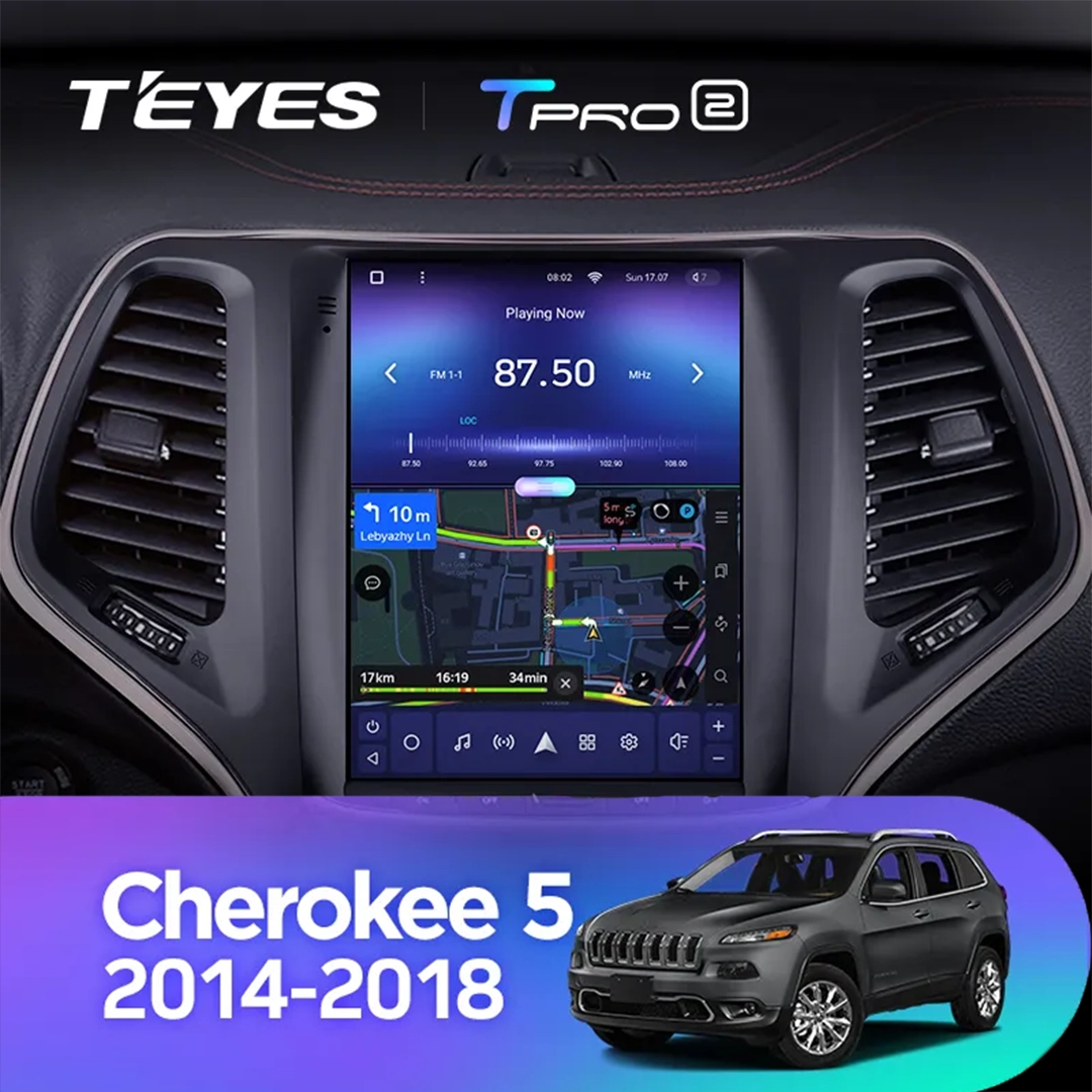 Navigatie Auto Teyes Tip Tesla TPRO 2 Jeep Cherokee 2013-2018 4+64GB 9.7" QLED Octa-core 1.8Ghz, Android 4G Bluetooth 5.1 DSP [4]
