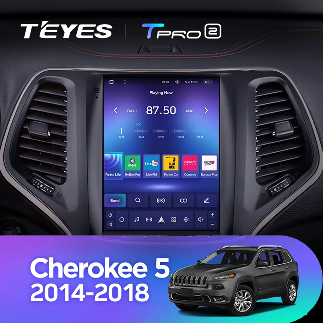 Navigatie Auto Teyes Tip Tesla TPRO 2 Jeep Cherokee 2013-2018 4+64GB 9.7" QLED Octa-core 1.8Ghz, Android 4G Bluetooth 5.1 DSP [5]