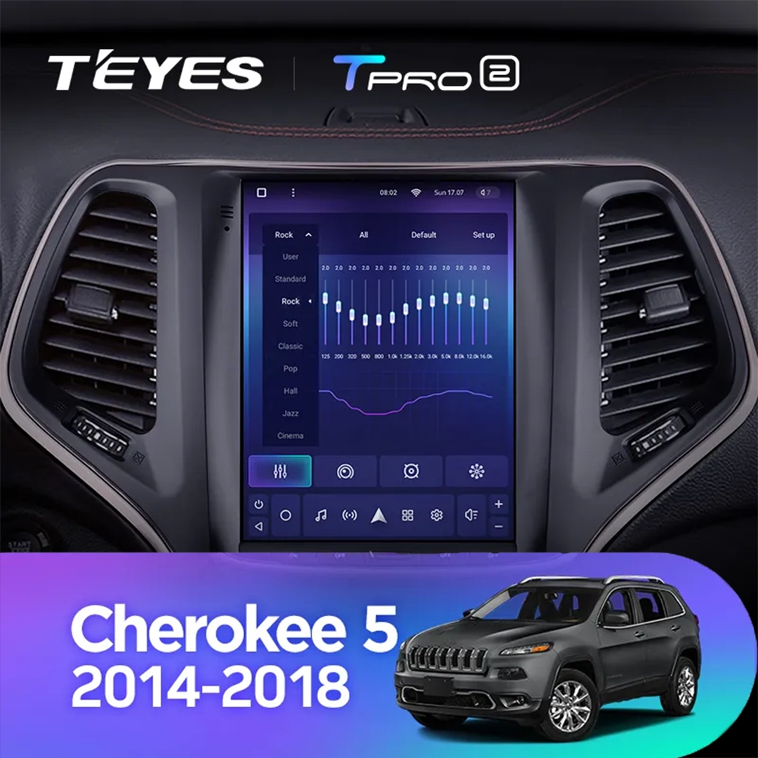 Navigatie Auto Teyes Tip Tesla TPRO 2 Jeep Cherokee 2013-2018 4+64GB 9.7" QLED Octa-core 1.8Ghz, Android 4G Bluetooth 5.1 DSP [3]
