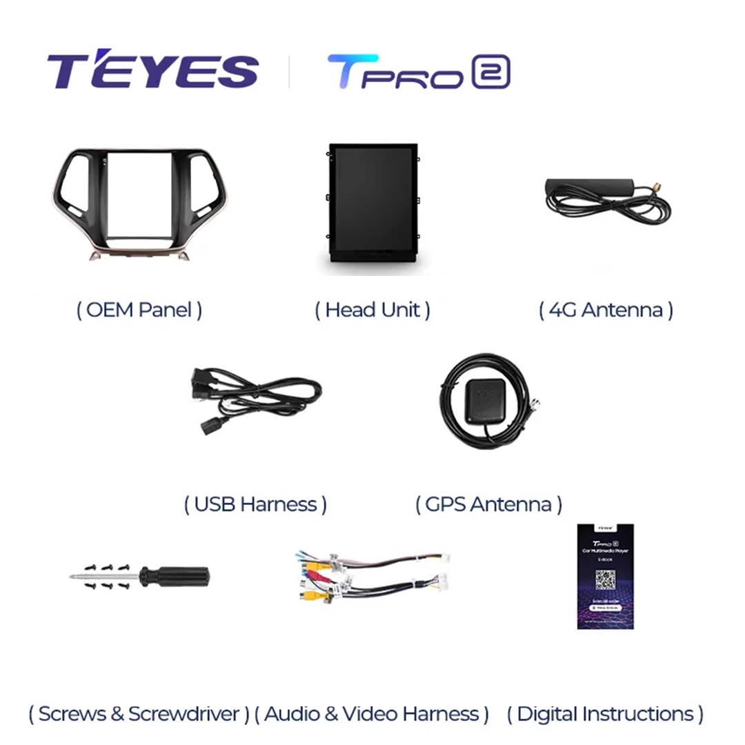 Navigatie Auto Teyes Tip Tesla TPRO 2 Jeep Cherokee 2013-2018 4+64GB 9.7" QLED Octa-core 1.8Ghz, Android 4G Bluetooth 5.1 DSP [6]